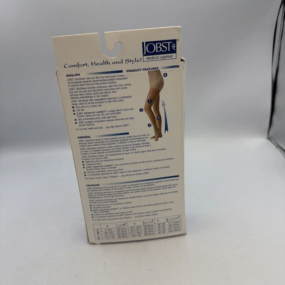 JOBST UltraSheer Compression Pantyhose XL Natural 30-40 mmHg Waist CT 122240 New